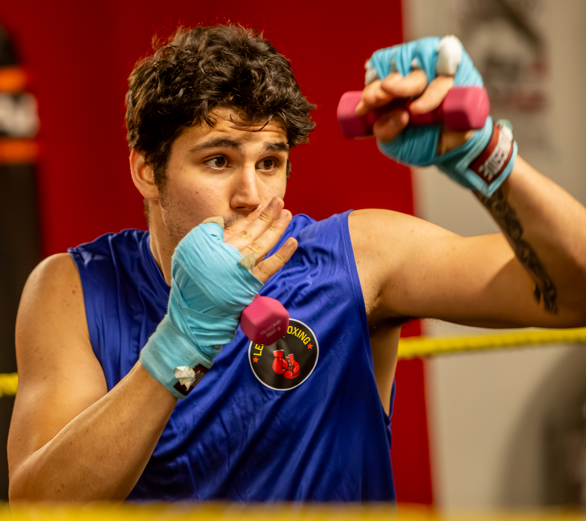 Legacy Boxing athlete practicing defensive movement