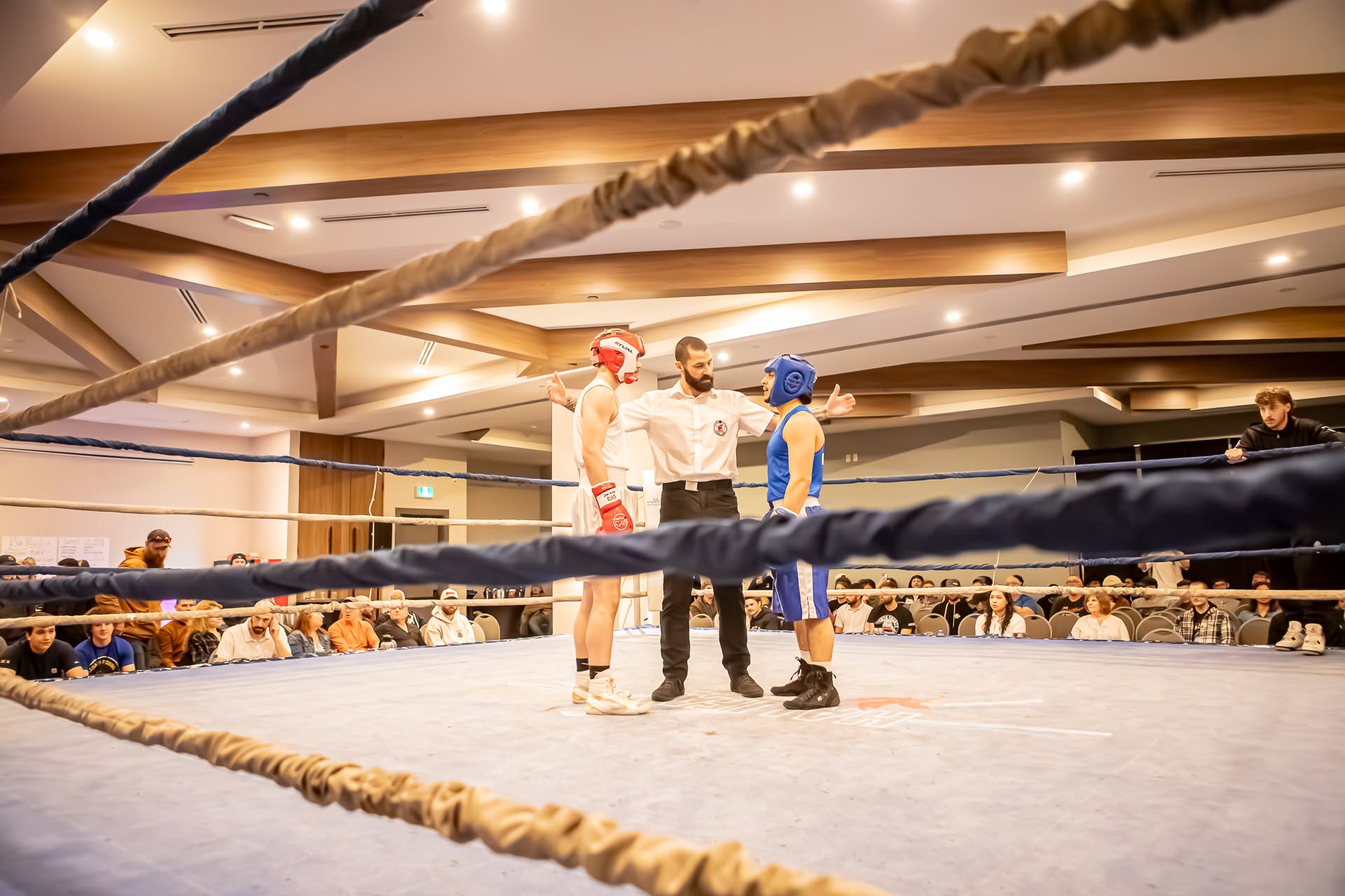 Legacy Boxing athlete in the ring before a bout